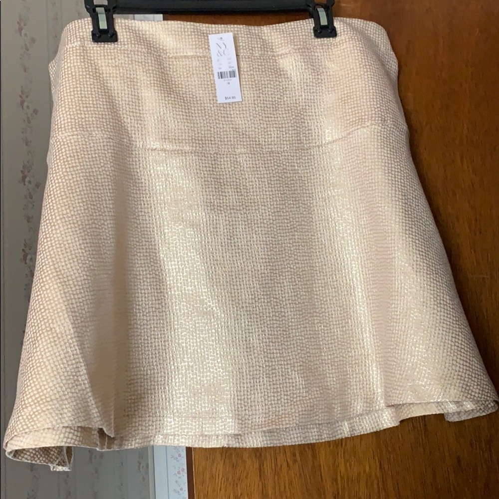 White and gold skater skirt!
